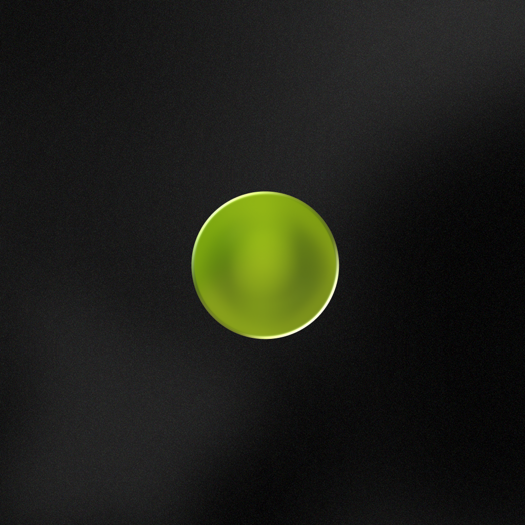 App icon — a single green orb on black