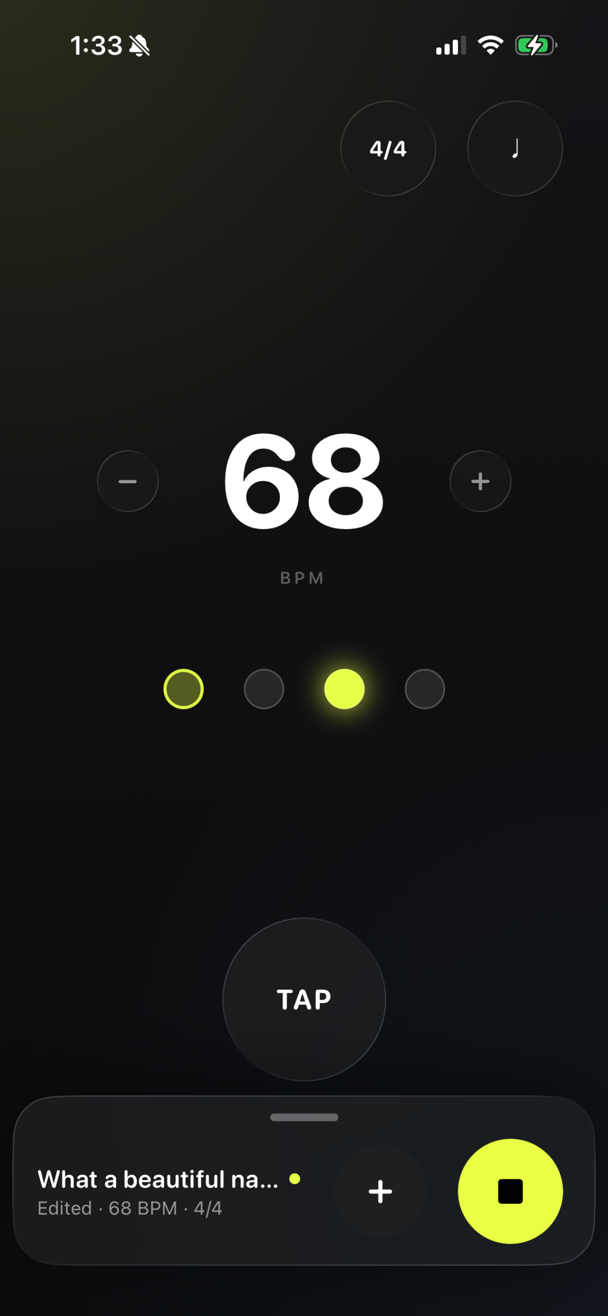 V2 main screen