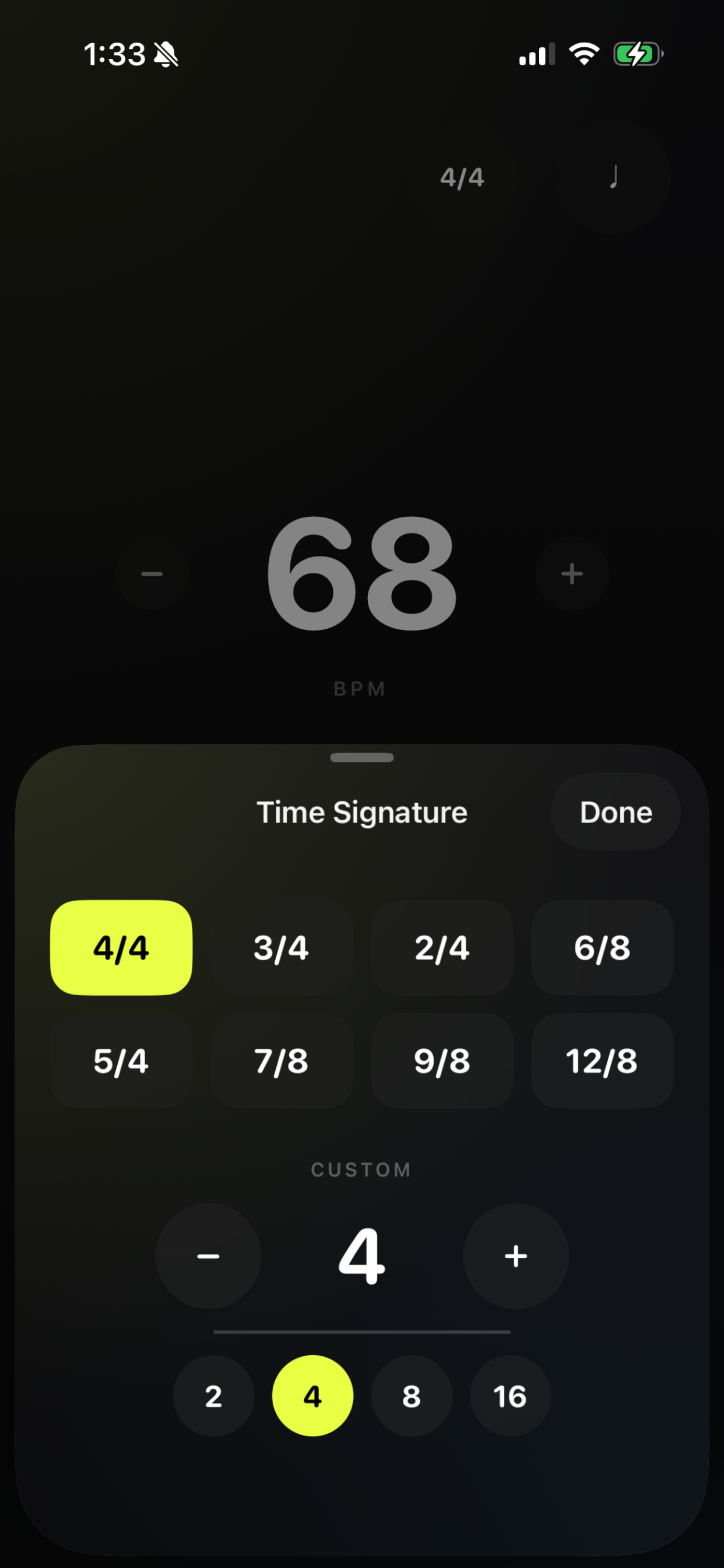 V2 time signature picker